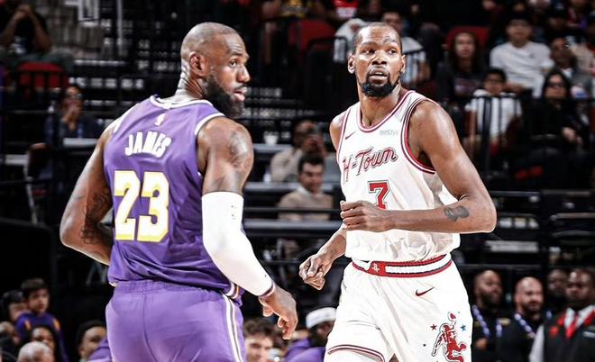 湖人双杀火箭豪取7连胜 东契奇詹姆斯联手轰70